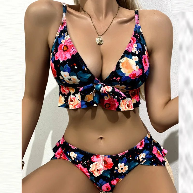 2021 2 шт. Для женщин купальник пуш-ап с Цветочный принт на тонких бретелях с оборками комплект бикини летняя пляжная одежда бразильские купал...
2021 2 шт. Для женщин купальник пуш-ап с Цветочный принт на тонких бретелях с оборками комплект бикини летняя пляжная одежда бразильские купал...