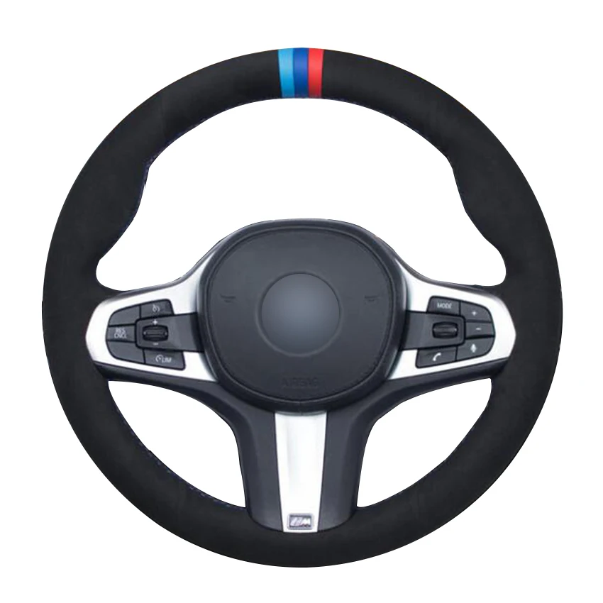 Черная замша для BMW G30 525i 530i 530d M550i M550d 2017 2018 G32 630i 640i M G11|Чехлы на руль| |