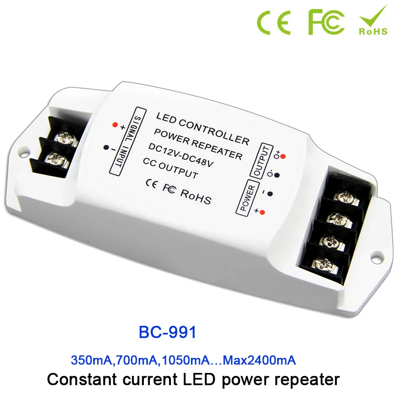 BC-991 Single color LED Lamp Power Repeater 350mA/700mA/1050mA/2400mA 12V-48V Lights Tape Dimmer Constant Current PWM Controller
BC-991 Single color LED Lamp Power Repeater 350mA/700mA/1050mA/2400mA 12V-48V Lights Tape Dimmer Constant Current PWM Controller