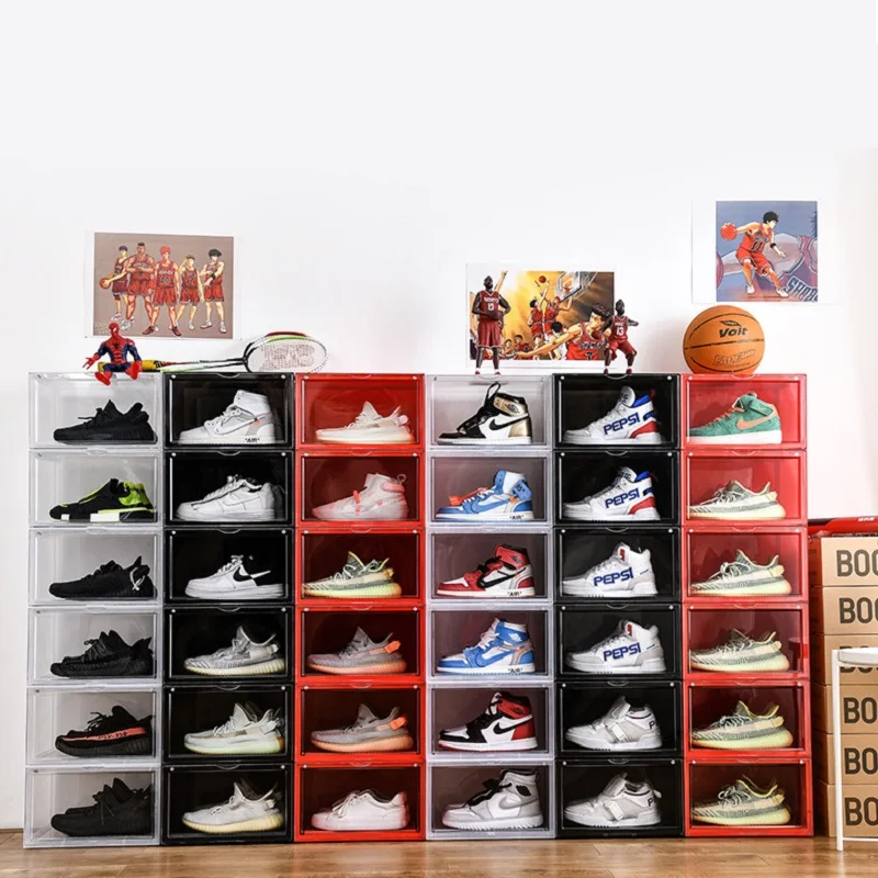 Thickened Shoes Boxes Drawer Case Plastic Shoe Box Stackable Display Cabinet Detachable Dustproof AJ Sneakers Rack Organizer
Thickened Shoes Boxes Drawer Case Plastic Shoe Box Stackable Display Cabinet Detachable Dustproof AJ Sneakers Rack Organizer