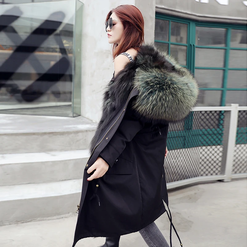 Ladies New Fashion Women Winter Long Sleeve Thicken Warm Hooded Pockets Zippers Single-breasted Coats Female Fox Fur Coat CY311
Ladies New Fashion Women Winter Long Sleeve Thicken Warm Hooded Pockets Zippers Single-breasted Coats Female Fox Fur Coat CY311