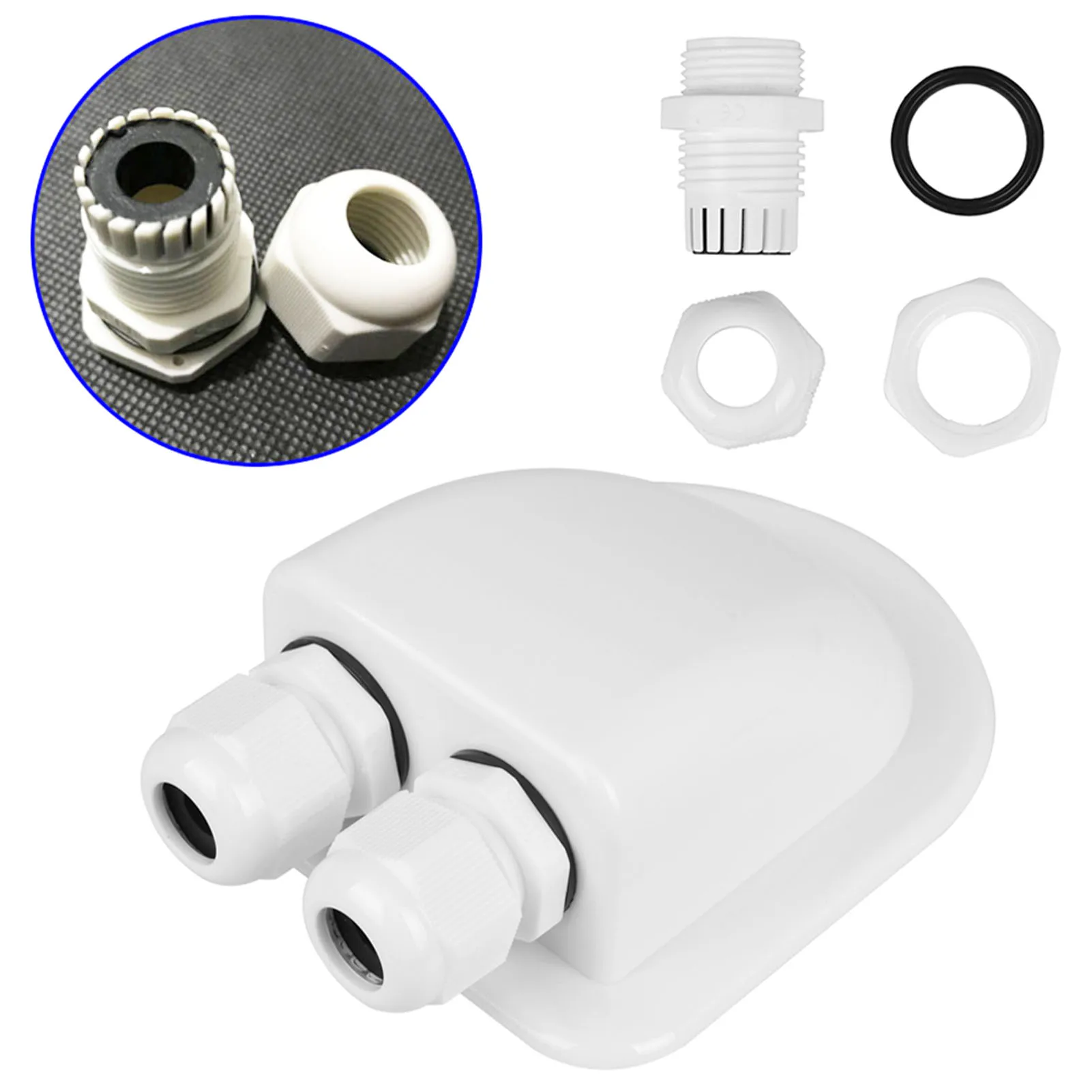 Double hole single hole junction box Waterproof ABS Roof Cable Entry Gland For Solar Panels Motorhomes Caravans Boats
Double hole single hole junction box Waterproof ABS Roof Cable Entry Gland For Solar Panels Motorhomes Caravans Boats