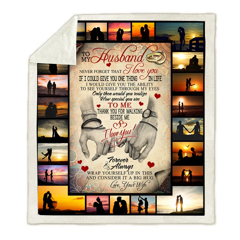 To My Husband Message Letter Quilt Blanket Flannel Blanket Home Textiles Bed Sofa Gifts from Mom and Dad to Daughter
To My Husband Message Letter Quilt Blanket Flannel Blanket Home Textiles Bed Sofa Gifts from Mom and Dad to Daughter