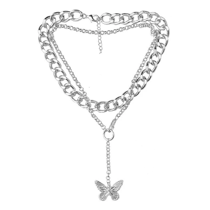 Korean Fashion Multi-layer Vintage Butterfly Pendant Choker Necklace Women's Neck Chain Jewelry Accessories Birthday Party Gift
Korean Fashion Multi-layer Vintage Butterfly Pendant Choker Necklace Women's Neck Chain Jewelry Accessories Birthday Party Gift