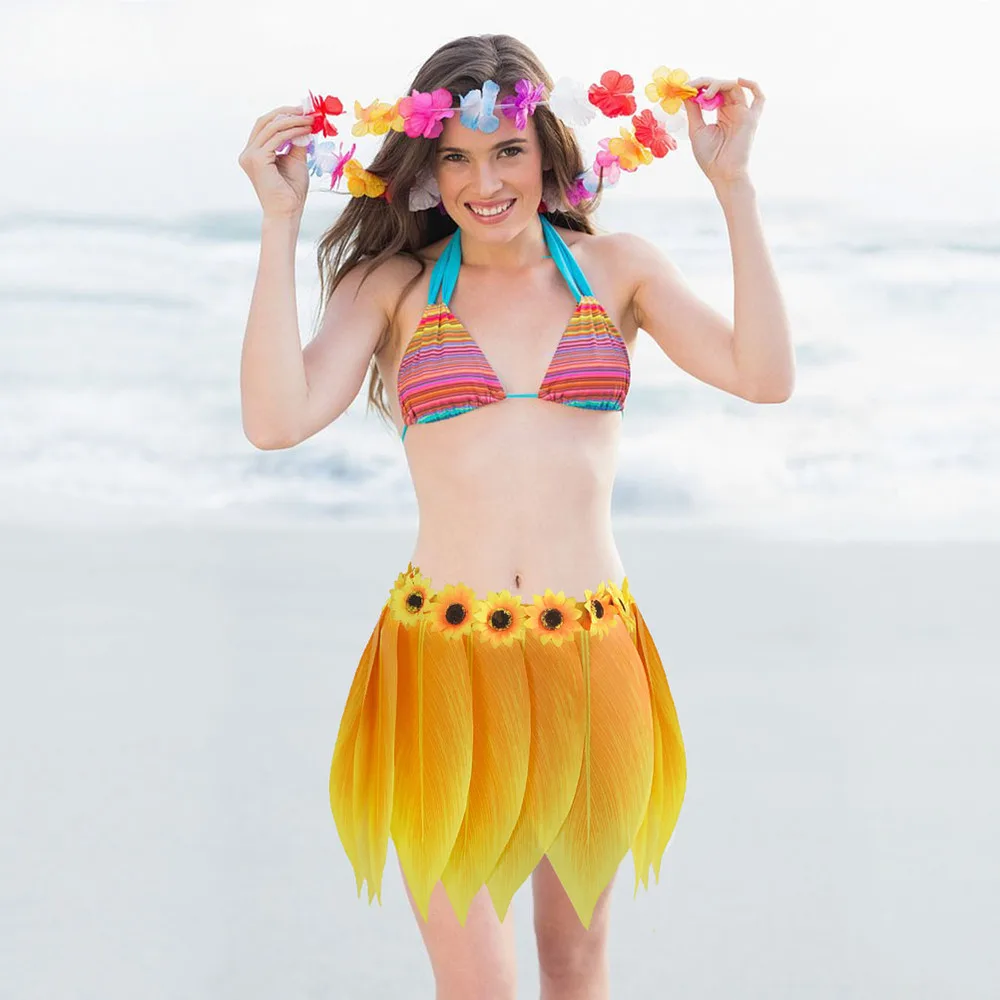 Hawaii Leaves Skirt Grass Dance Skirt Yellow Sunflower for Party Performance Festival (Adult Plus-Size Style Waist 100 CM 
Hawaii Leaves Skirt Grass Dance Skirt Yellow Sunflower for Party Performance Festival (Adult Plus-Size Style Waist 100 CM