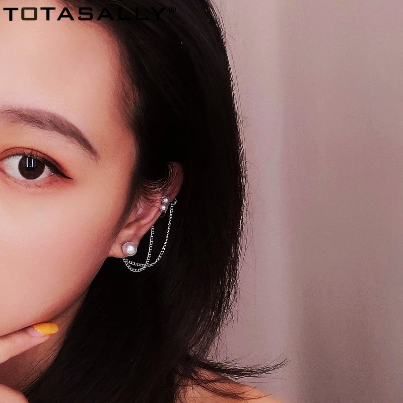 TATOSALL 1PC Women Fashion Cuff Earrings Elegant Simulated Pearl Double Ear Cuffs Tassel Earrings Anti-allergy Jewelry Dropship 
TATOSALL 1PC Women Fashion Cuff Earrings Elegant Simulated Pearl Double Ear Cuffs Tassel Earrings Anti-allergy Jewelry Dropship