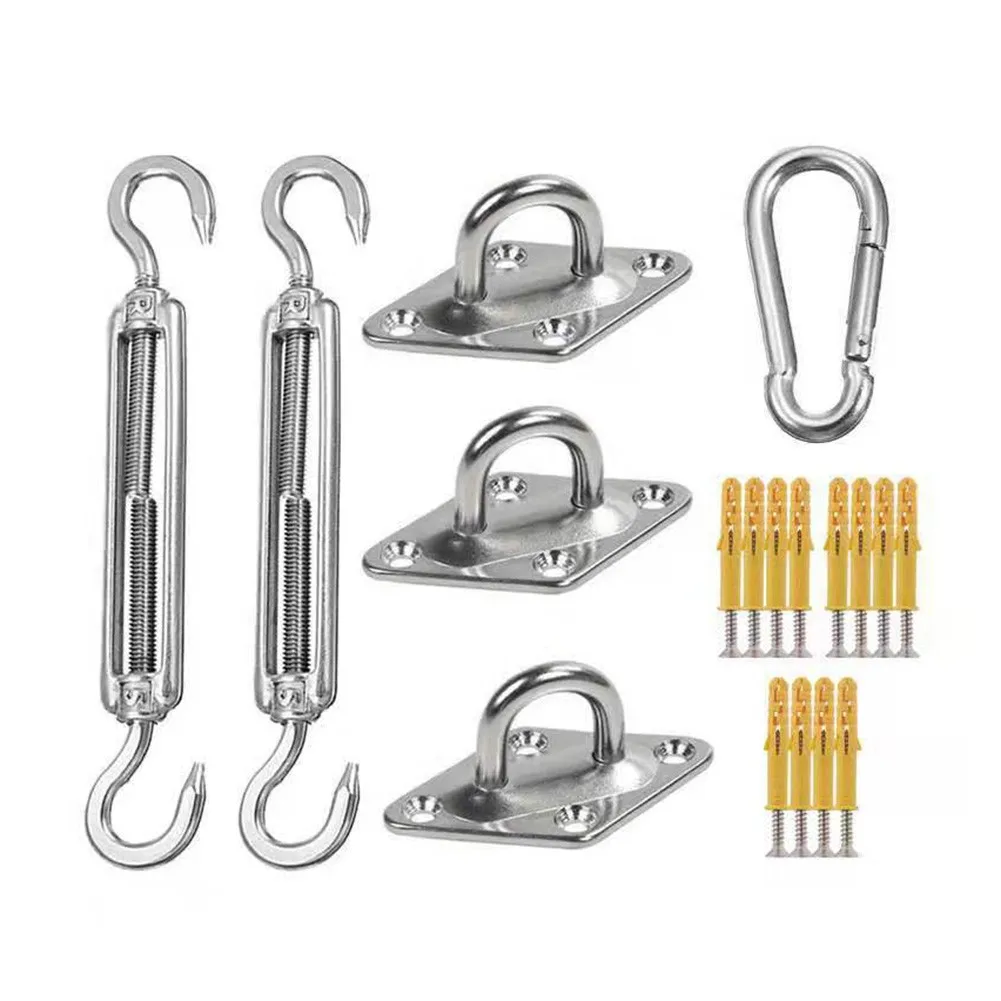 Sun Shade Sail Canopy Sunshade Net Accessory 24pcs/Set Hardware Kit Turnbuckle Pads Carabiner Diamond Buckle Tensioner Tool
Sun Shade Sail Canopy Sunshade Net Accessory 24pcs/Set Hardware Kit Turnbuckle Pads Carabiner Diamond Buckle Tensioner Tool