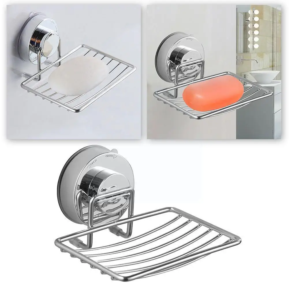 Silver Bathroom Vacuum Suction Cup Soap Holder Cup Soap Box Shower Tray Bathroom Storage Accessories Saver Dish G8F8
Silver Bathroom Vacuum Suction Cup Soap Holder Cup Soap Box Shower Tray Bathroom Storage Accessories Saver Dish G8F8
