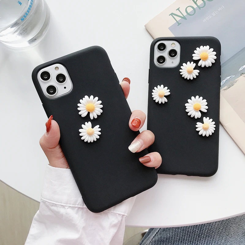 Милые 3D ромашки ins для VIVO Y83 Y81S Y85 Z1 Z1i Y93 Y97 Y91 Y95 U1 Y17 Y3 S5 V17 Pro S6 S1 S1Pro мягкие силиконовые
