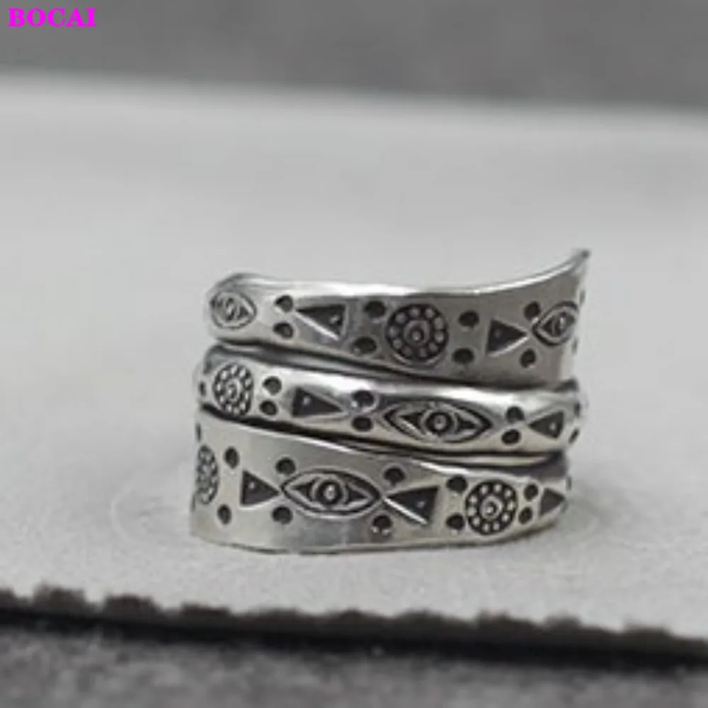 S925 sterling silver women's rings Thai silver Handmade female Ring retro pattern s925 pure silver open fashion ring for women
S925 sterling silver women's rings Thai silver Handmade female Ring retro pattern s925 pure silver open fashion ring for women