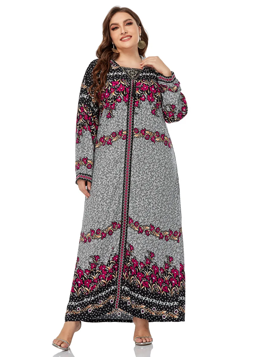 2021 Summer Dress Women Dot Floral Print Long Sleeve Hooded Large Size Maxi Long Dress Loose Oversized Plus Size Women Clothing
2021 Summer Dress Women Dot Floral Print Long Sleeve Hooded Large Size Maxi Long Dress Loose Oversized Plus Size Women Clothing