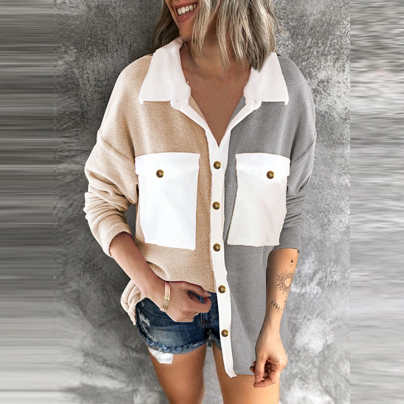 Autumn Women Fashion Shirts Coat Elegant Turn-Down Collar Single-breasted Blouse Tops New Lady Casual Long Sleeve Plush Shirts
Autumn Women Fashion Shirts Coat Elegant Turn-Down Collar Single-breasted Blouse Tops New Lady Casual Long Sleeve Plush Shirts