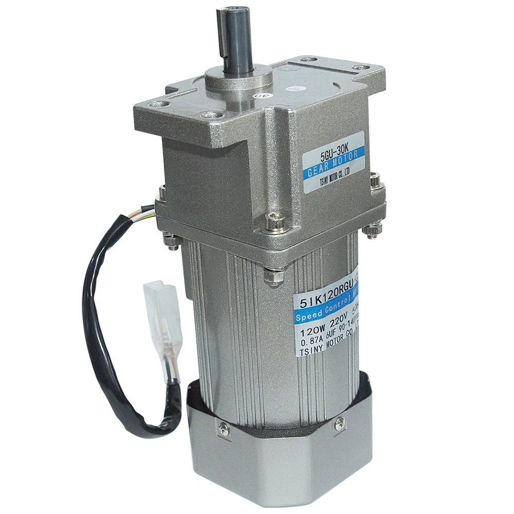 AC120 5GUD AC Шестерни мотор 110 V/220 V 120W 7 5/15/23/34/54/75/108/150/180/270/450 Rpm Высокий крутящий момент с