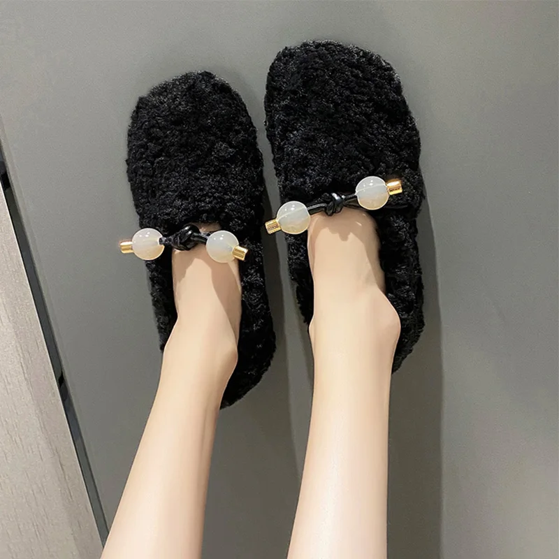 Loafers Fur Shoes Woman Flats Autumn Shallow Mouth All-Match Round Toe Casual Female Sneakers Modis Dress Fall Winter Moccasin N
Loafers Fur Shoes Woman Flats Autumn Shallow Mouth All-Match Round Toe Casual Female Sneakers Modis Dress Fall Winter Moccasin N