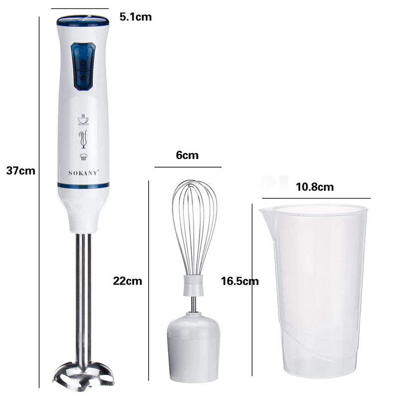 SOKANY 3 in 1 Electric Food Blender 2 Speeds 1000W Food Milk Dough Blender Kitchen Hand Mixer Egg Beater EU Plug
SOKANY 3 in 1 Electric Food Blender 2 Speeds 1000W Food Milk Dough Blender Kitchen Hand Mixer Egg Beater EU Plug