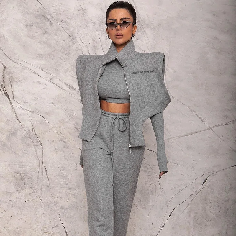 Women Simple Style Waistcoat, Grey Letters Printed Pattern Zipper Closure Tops, S/ M/ L
Women Simple Style Waistcoat, Grey Letters Printed Pattern Zipper Closure Tops, S/ M/ L