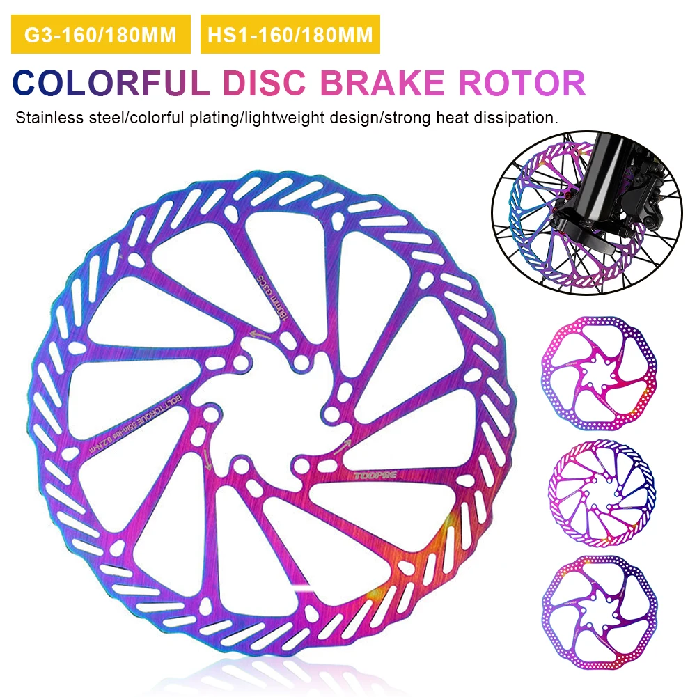 Stainless Steel 160/180mm MTB Colorful Brake Disc Ultralight Bicycle Parts MTB Bike Brake Pad Brake Disc Rotors with 6 Bolts
Stainless Steel 160/180mm MTB Colorful Brake Disc Ultralight Bicycle Parts MTB Bike Brake Pad Brake Disc Rotors with 6 Bolts