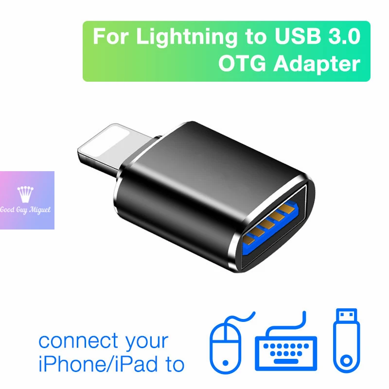 For Lightning to USB OTG Camera Adapter USB3 Female Connector for iPhone to USB A Data USB Flash Disk for iPhone 11 Pro Max Mini 
For Lightning to USB OTG Camera Adapter USB3 Female Connector for iPhone to USB A Data USB Flash Disk for iPhone 11 Pro Max Mini