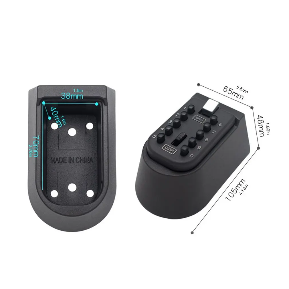 Wall Mounted Outdoor Key Storage Lock Box 10 Digit Push-Button Combination Password Key Safe Box Resettable Code Key Holder
Wall Mounted Outdoor Key Storage Lock Box 10 Digit Push-Button Combination Password Key Safe Box Resettable Code Key Holder