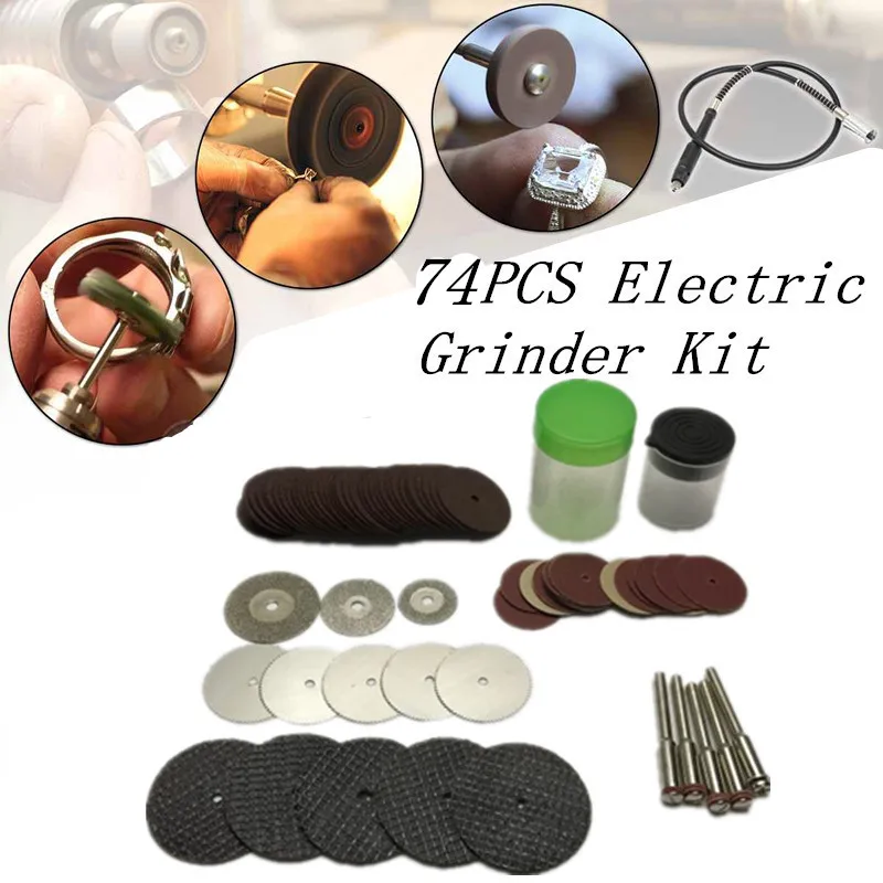 74 шт./компл. украшение, металлообработка, полировка, электрический шлифовальный инструмент
74 шт./компл. украшение, металлообработка, полировка, электрический шлифовальный инструмент