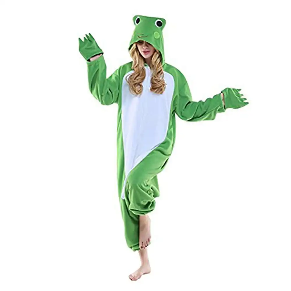 Cute Animal Pajama Frog Costume Jumpsuit Hooded Kids Onesie Children Kigurumi Women Sleepwear Nightwear
Cute Animal Pajama Frog Costume Jumpsuit Hooded Kids Onesie Children Kigurumi Women Sleepwear Nightwear
