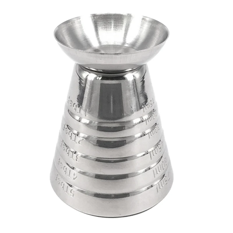 Measuring Cup Cocktail Jigger Stainless Steel Liquid Mini Up to 2.5Oz, 5Tbsp, 75Ml,Silver
Measuring Cup Cocktail Jigger Stainless Steel Liquid Mini Up to 2.5Oz, 5Tbsp, 75Ml,Silver