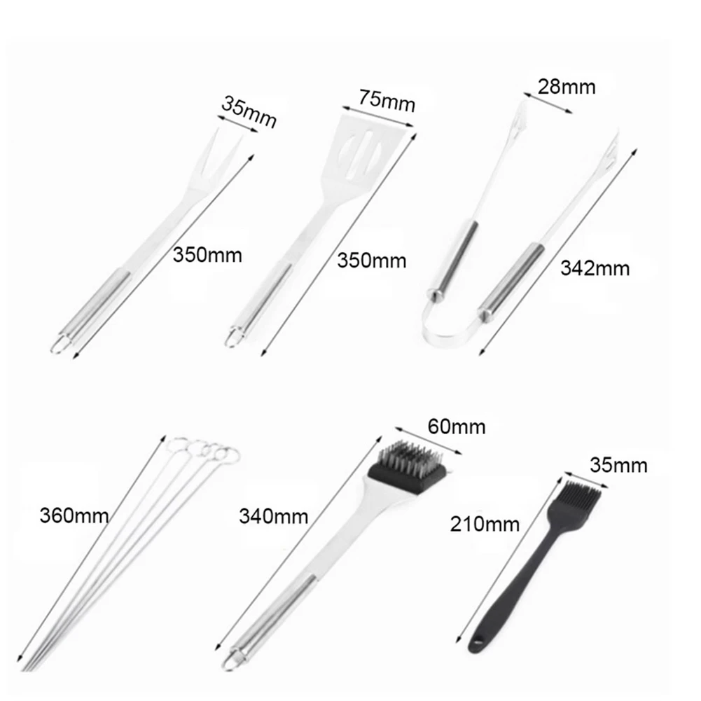 Barbecue Tool Set Hanging Handle Hollow Shovel Sharp Fork Oil Brush Portable Storage Bags
Barbecue Tool Set Hanging Handle Hollow Shovel Sharp Fork Oil Brush Portable Storage Bags