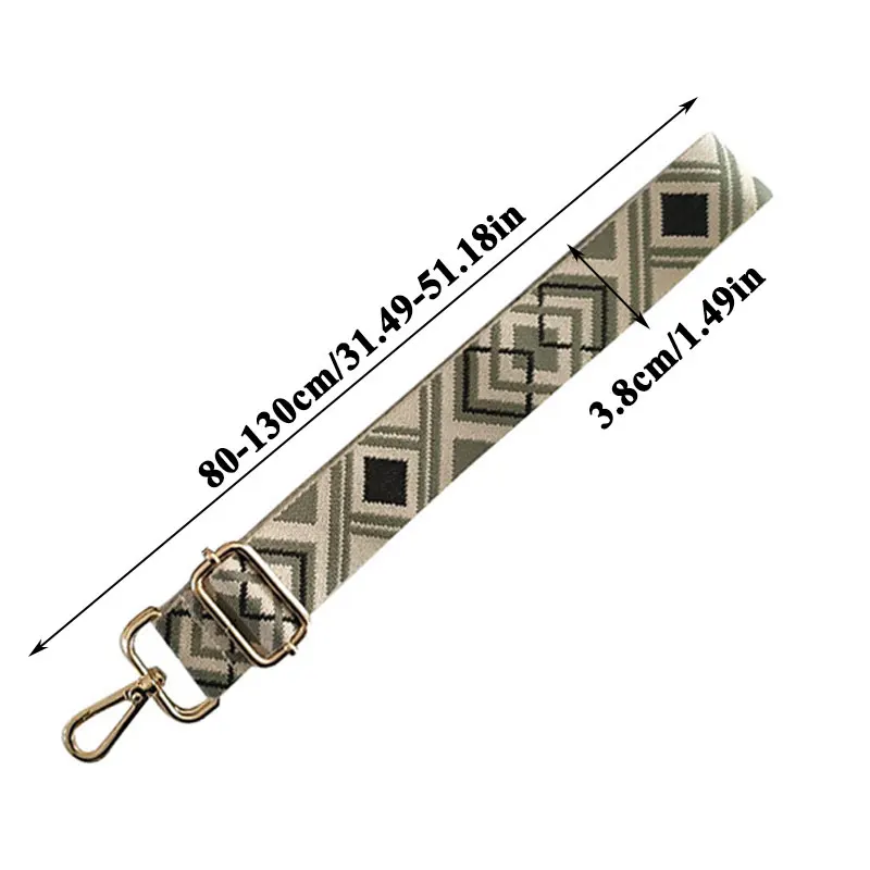 Ethnic Style 3.8cm Wide Nylon Womens Handbag Belt Jacquard Cotton Webbing Shoulder Crossbody Bag Accessory Part Adjustable Belt
Ethnic Style 3.8cm Wide Nylon Womens Handbag Belt Jacquard Cotton Webbing Shoulder Crossbody Bag Accessory Part Adjustable Belt