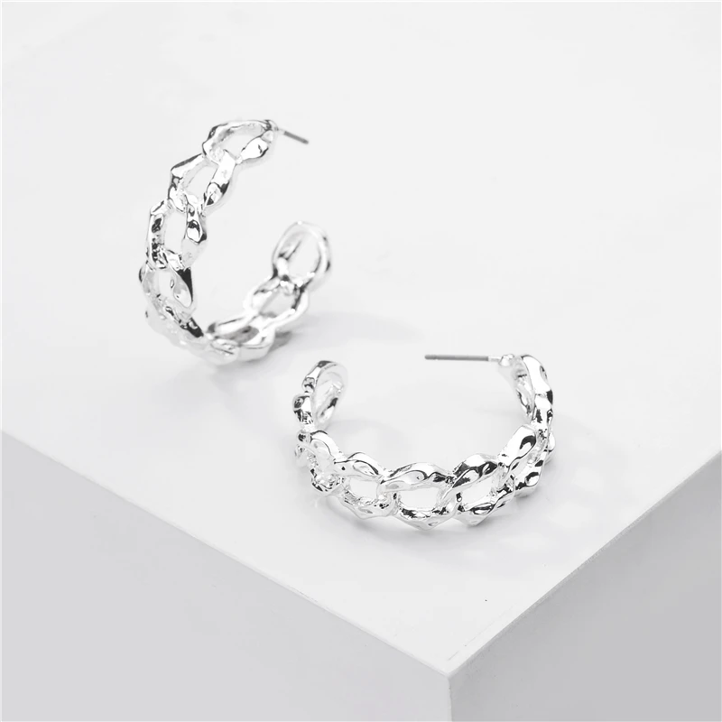 Joolim Gold & Silver Color Link Chain Hoop Earring Statement Earring Zinc Alloy Costume Jewelry
Joolim Gold & Silver Color Link Chain Hoop Earring Statement Earring Zinc Alloy Costume Jewelry