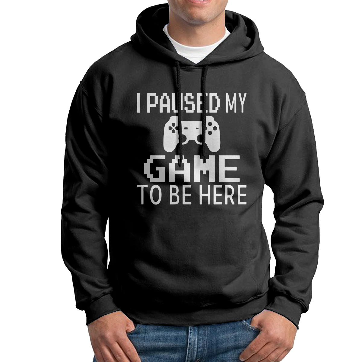 Men Hooded Sweatshirts I Paused My Game To Be Here Purified Cotton Original Vintage Hoodies Hooded Tops 
Men Hooded Sweatshirts I Paused My Game To Be Here Purified Cotton Original Vintage Hoodies Hooded Tops