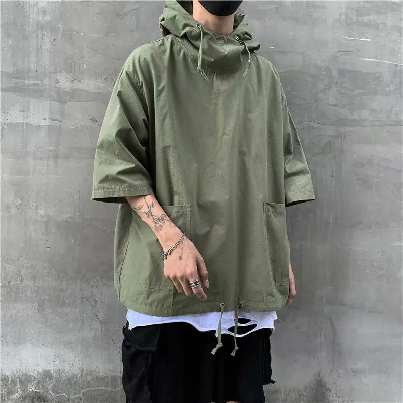 Goth Clothes Black Short Sleeve T-shirts for Men Hood T-shirts Summer Baggy Casual Techwear Harajuku Hip Hop Streetwear
Goth Clothes Black Short Sleeve T-shirts for Men Hood T-shirts Summer Baggy Casual Techwear Harajuku Hip Hop Streetwear