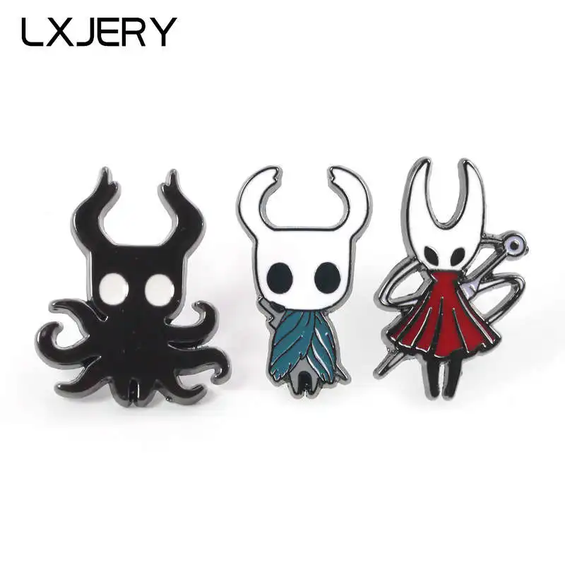 LXJERY Cartoon Game Peripherals Hollow Knight Pin Badge On Backpack Cute Brooch Pins For Clothes Broche Women Girl Schoolbag | Украшения и