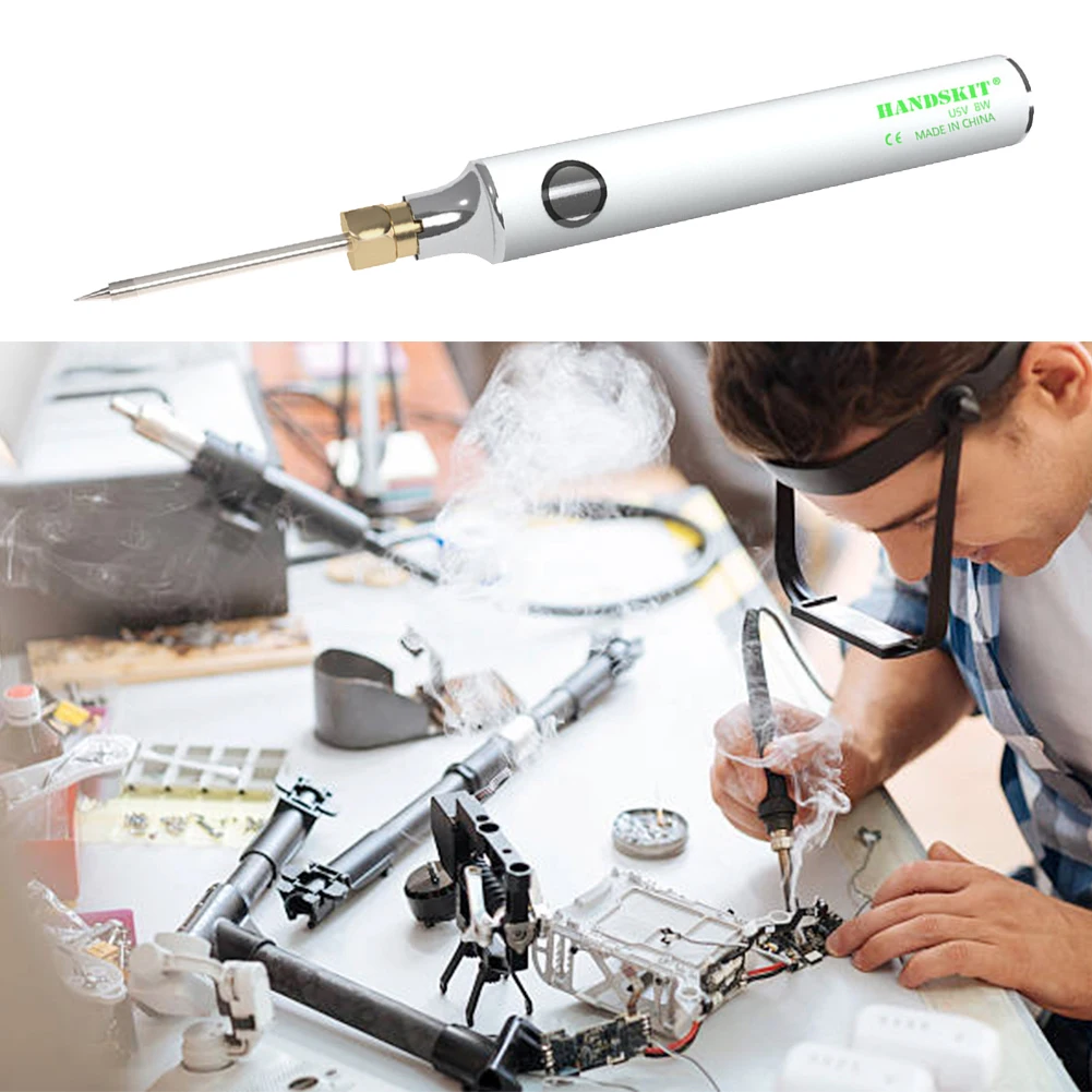 USB Charging Soldering Irons 5V 8W Adjustable Temperature Electric Soldering Iron Kit with Stand Welding Wire
USB Charging Soldering Irons 5V 8W Adjustable Temperature Electric Soldering Iron Kit with Stand Welding Wire