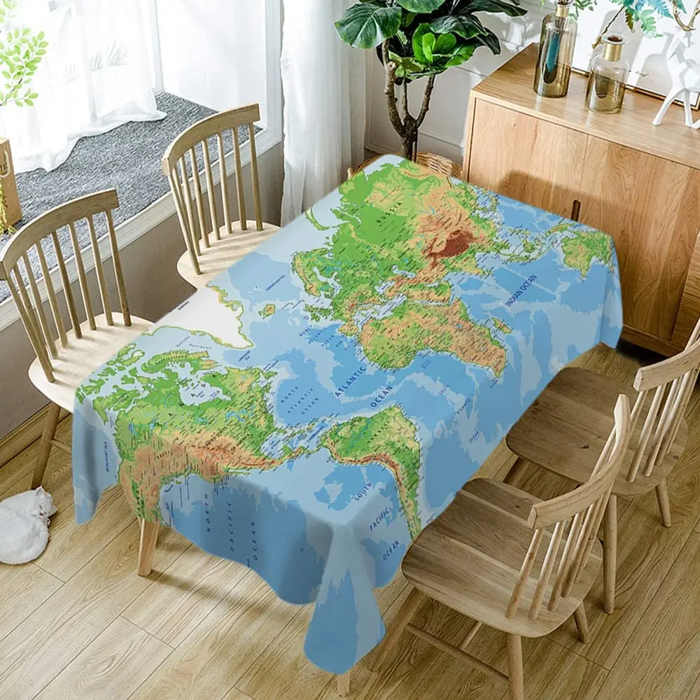 Map Tablecloth Home Decor World Map Country State Earth Mountain Ocean Land Table Covers 
Map Tablecloth Home Decor World Map Country State Earth Mountain Ocean Land Table Covers