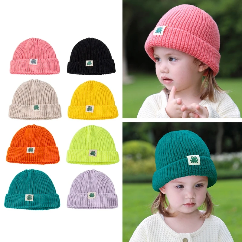 1 Pc Autumn Winter Solid Color Baby Knitted Hat Kids Girls Boys Frog Cloth Label Beanies Warm Soft Casual Hemming Hat
1 Pc Autumn Winter Solid Color Baby Knitted Hat Kids Girls Boys Frog Cloth Label Beanies Warm Soft Casual Hemming Hat