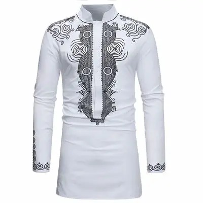 African Black Men's Long Sleeves With High Neckline Printed Traditional Men's Pullover Dashik Clothing With Casual Petticoats
African Black Men's Long Sleeves With High Neckline Printed Traditional Men's Pullover Dashik Clothing With Casual Petticoats