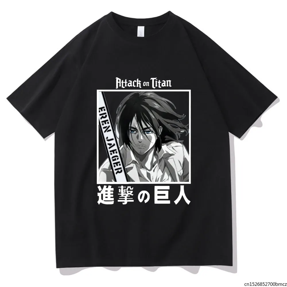 Summer Japanese Anime Attack on Titan Short Sleeve Eren Jager Print T-shirt Women Fashion Crewneck Fashion T Shirt
Summer Japanese Anime Attack on Titan Short Sleeve Eren Jager Print T-shirt Women Fashion Crewneck Fashion T Shirt