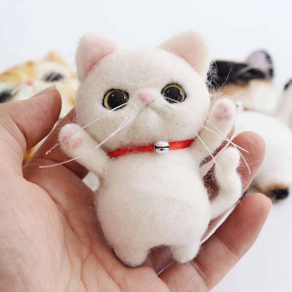 Handmade Lovely Luck Fortune Cat Wool Needle Felt Toy Doll Wool Felting Poked Kit DIY Handcarft Decoration Package Non-Finished
Handmade Lovely Luck Fortune Cat Wool Needle Felt Toy Doll Wool Felting Poked Kit DIY Handcarft Decoration Package Non-Finished