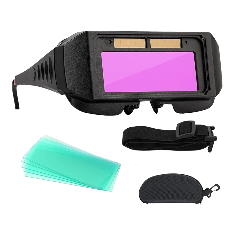 Welding Goggles Solar Powered Auto Darkening Welding Mask Goggles Welder Glasses with Elastic Headband and Storage Case
Welding Goggles Solar Powered Auto Darkening Welding Mask Goggles Welder Glasses with Elastic Headband and Storage Case
