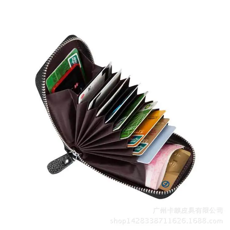 Fashion cowhide credit card holder card holder organ Korean card holder multi-card position leather zipper business card holder
Fashion cowhide credit card holder card holder organ Korean card holder multi-card position leather zipper business card holder