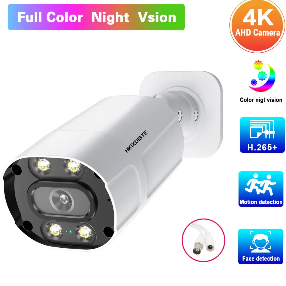 

Full Color Night Vision Security Camera BNC 4K Outside Street Wateproof AHD CCTV Analog Camera 8MP Video Surveillance Cam XMEYE