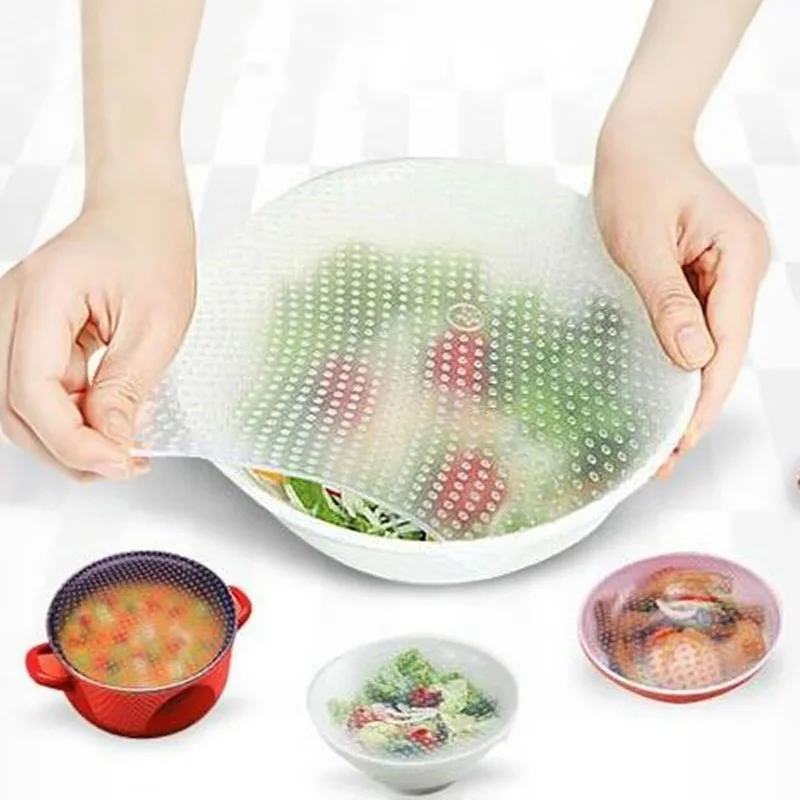 4Pcs/set Silicone Wrap Silicone Bowl Covers Food Fresh Keeping Wrap Reusable Seal Lid Cover Stretch Vacuum Food Wrap Kitchen
4Pcs/set Silicone Wrap Silicone Bowl Covers Food Fresh Keeping Wrap Reusable Seal Lid Cover Stretch Vacuum Food Wrap Kitchen