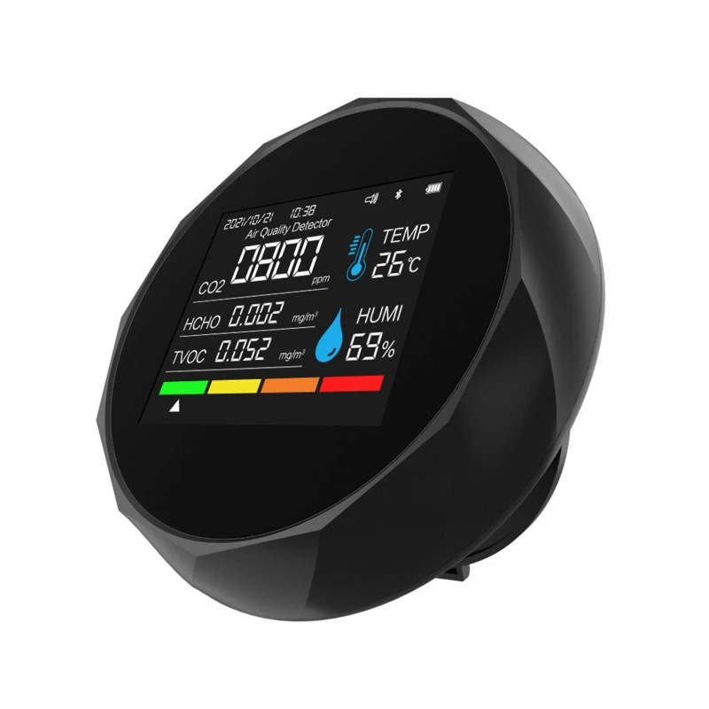 Монитор качества воздуха 7 в 1 детектор CO2 анализатор HCHO TVOC тестер температуры и