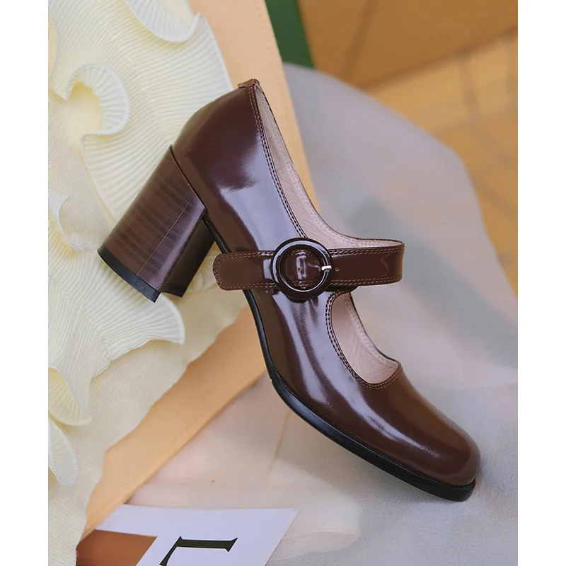 Genuine Cow Leather Mary Jane Shoes For Women High Heels Women Square Toe Thick Heels Pumps Concise Spring 2021 New
Genuine Cow Leather Mary Jane Shoes For Women High Heels Women Square Toe Thick Heels Pumps Concise Spring 2021 New