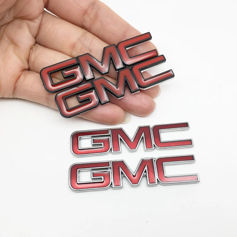 Наклейка на багажник металлическая красная эмблема значок для логотипа GMC
