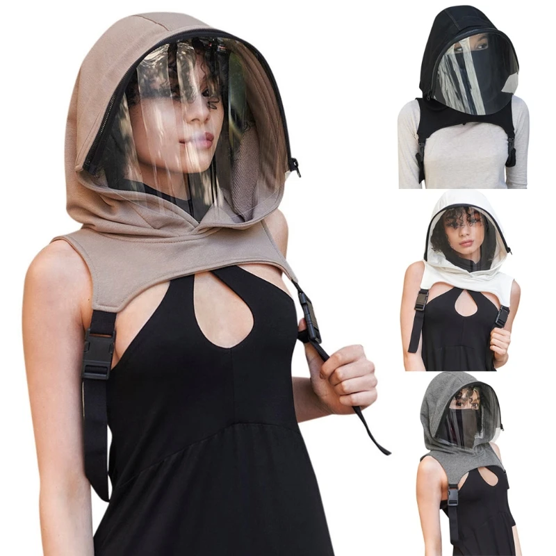 Sports Breathable Clear Full Face Mask with Hooded Hat Protective Wear Adults Cap Face Shield Reusable Removable Outdoor
Sports Breathable Clear Full Face Mask with Hooded Hat Protective Wear Adults Cap Face Shield Reusable Removable Outdoor