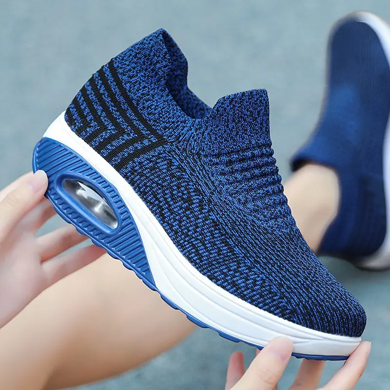 Pop Breathable Knit Mesh Women Sport Shoes Platform Spring Autumn Nice Slip on Casual Sneakers Woman Outdoor Walking Footwear
Pop Breathable Knit Mesh Women Sport Shoes Platform Spring Autumn Nice Slip on Casual Sneakers Woman Outdoor Walking Footwear