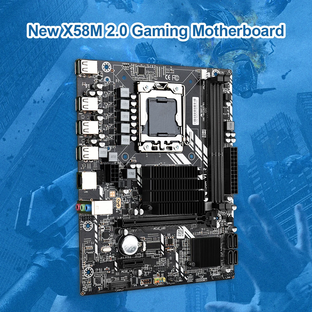 X58M 2.0 Micro ATX Gaming Motherboard Socket B 2 DDR3 Slots PCIe 16X GPU Slot Motherboard X58M Support DDR3 Memory
X58M 2.0 Micro ATX Gaming Motherboard Socket B 2 DDR3 Slots PCIe 16X GPU Slot Motherboard X58M Support DDR3 Memory