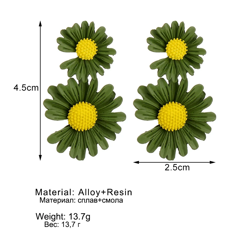 DAXI Fashion Sunflower Dangle Earrings For Women Statement Flower Stud Ear Rings Geometric Trendy 2020 Earings Women Accessories
DAXI Fashion Sunflower Dangle Earrings For Women Statement Flower Stud Ear Rings Geometric Trendy 2020 Earings Women Accessories