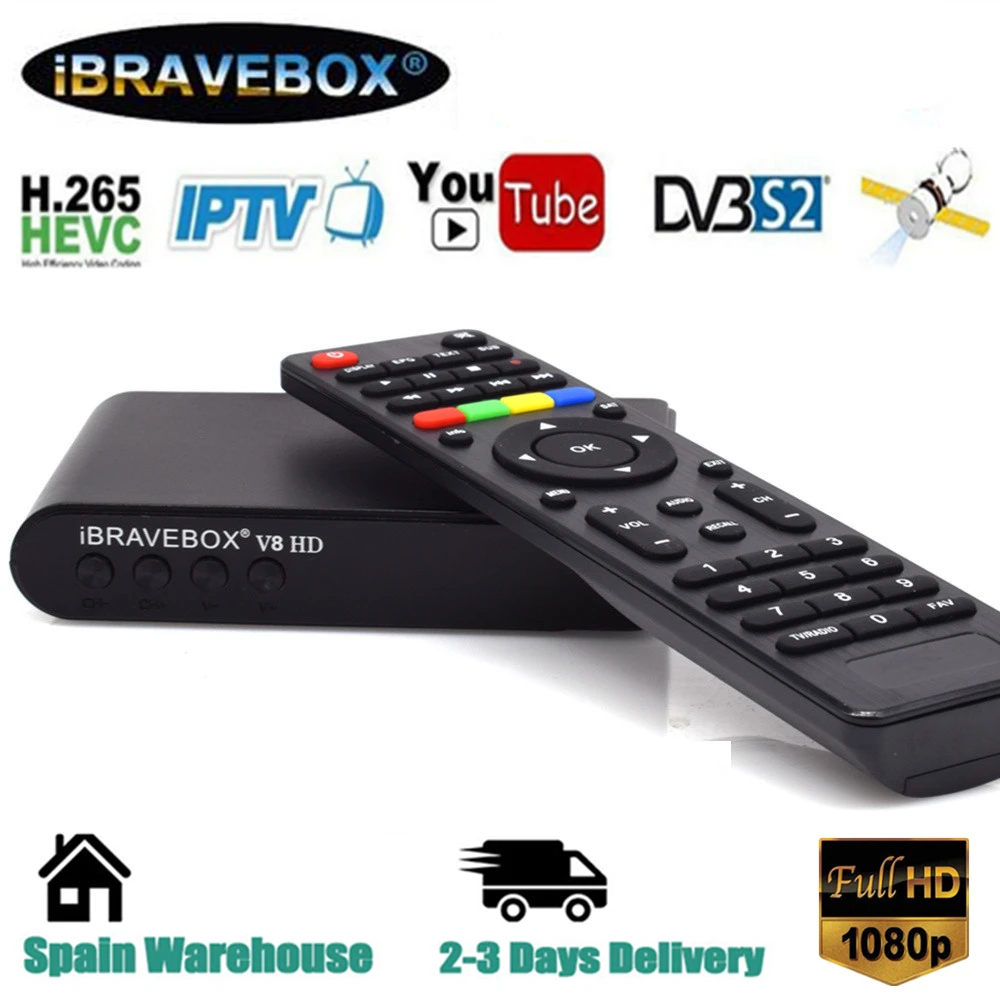 iBRAVEBOX V8 HD Digital Satellite Receiver 1080P DVB-S2 H2.65 Support USB Wifi Youtobee IP TV Worldwide Satellite TV Decoder
iBRAVEBOX V8 HD Digital Satellite Receiver 1080P DVB-S2 H2.65 Support USB Wifi Youtobee IP TV Worldwide Satellite TV Decoder